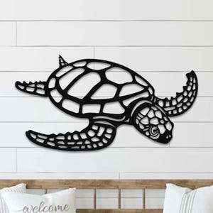 Metal sea turtle, Metal wall art, Metal wall decor, metal turtle, Metal sea life, Under the sea, Turtle decor, ocean decor, Beach decor, art