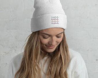 Mama Embroidered Cuffed Beanie