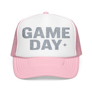 Game Day Foam Trucker Hat, Sports Cap, Adjustable Snapback, Embroidered Hat, Tailgate Accessory, Outdoor Event Gear