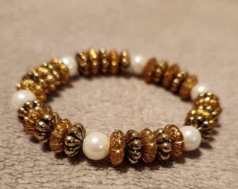 Pulsera Perla Dorada