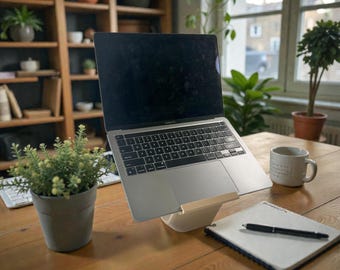 Soporte elevador minimalista para portátil, accesorio ergonómico para escritorio
