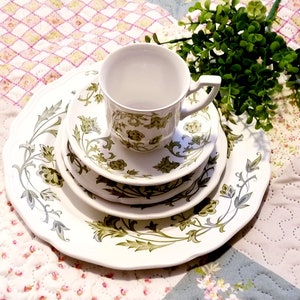 6 pieces Vintage Royal Staffordshire Windsong Ironstone dinnerware-DinnerSet-Plates-Dishes-Stoneware-Bone China-Tea Cup-Coffee Cups-Ceramic