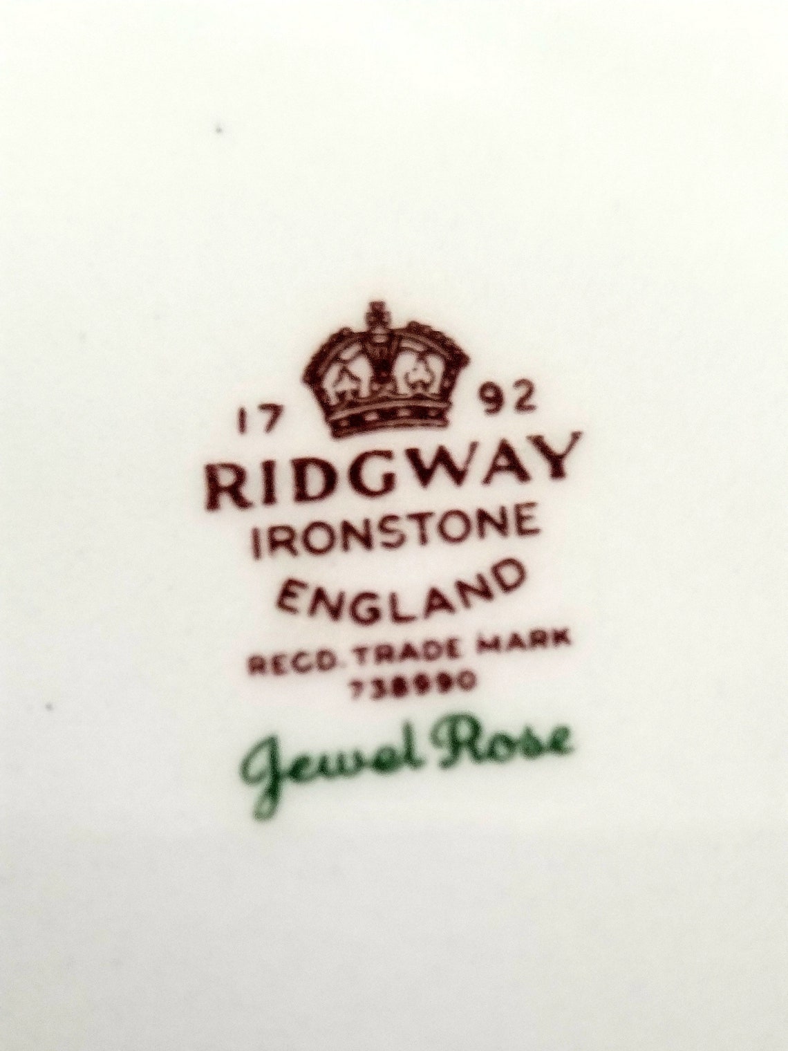 Rose Ridgeway England 4 Vintage Ridgeway Jewel Rose Ironstone England Dinner Plates-eating ...