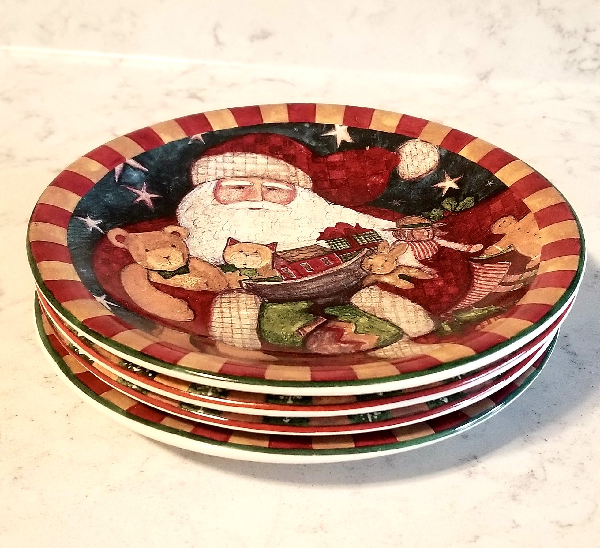 4 Pieces Certified International Susan Winget Holidays