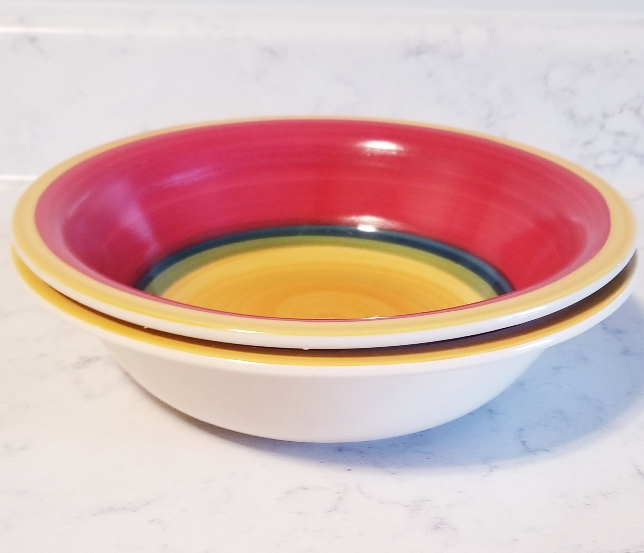 2 Royal Norfolk Handpainted Dishes cereal Bowls dinnerware stoneware ceramic porclain dishes eatingplate dinnerset drinkingcups mugs Etsy