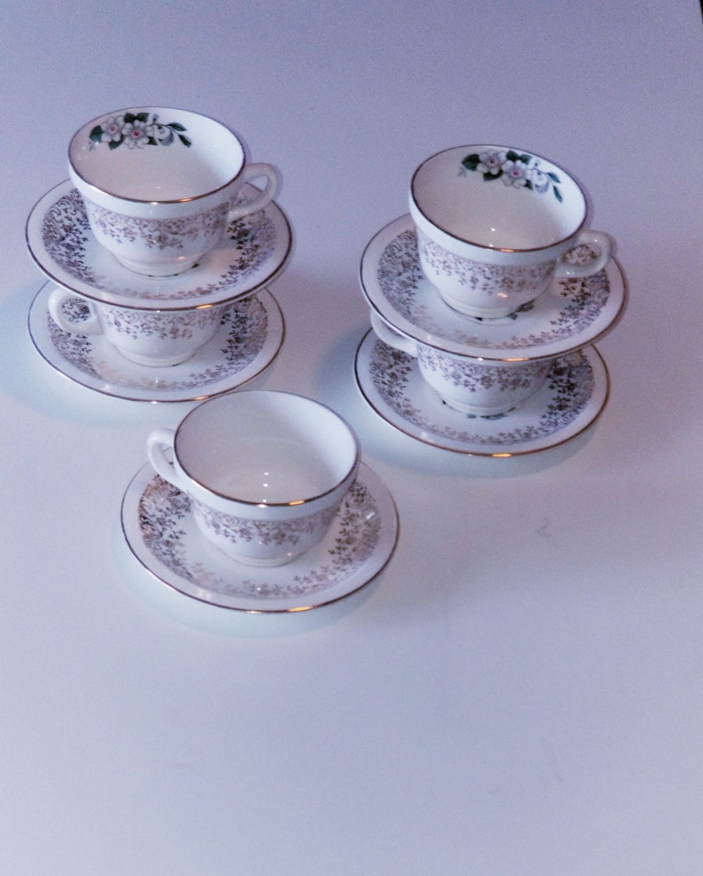 10 Pieces Teacups and Saucerscoffee Cupsceramicstonewaredinnerset