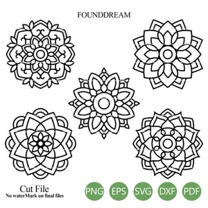 Mandalas svg cut file, Mandala clip art, Silhouette cut file, Mandala silhouette, Mandala Cricut, mandala svg cricut, Mandala cricut svg