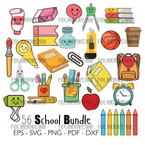 Pacote escolar, escola svg, volta às aulas, lápis, régua, paleta de pintura, pincel, download digital para Cricut/Silhouette