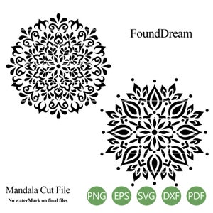 File circolare in formato SVG Mandala, ClipArt Mandala, Mandala SVG Cricut, File di taglio Silhouette, Pacchetto Mandala, File di taglio Mandala