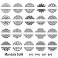 Split Mandala SVG Bundle, Monogram Mandala Frame for Cricut, Floral Geometric Split Design, Zen Boho Tattoo Art, Laser Cut File product logo