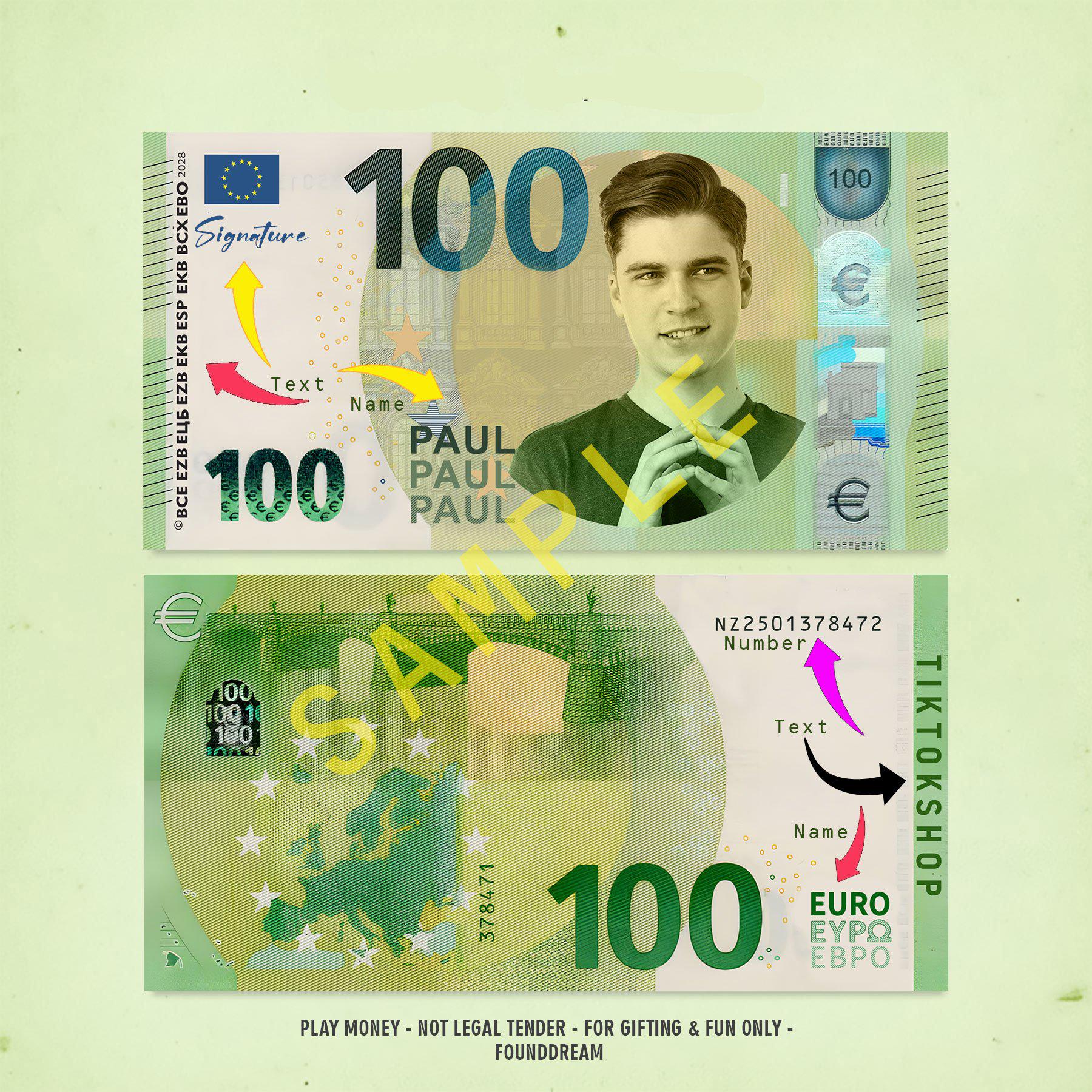 Money 100 Euro - Etsy, image size:1800x1800
