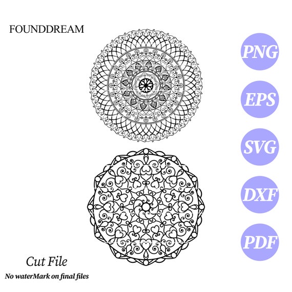 Download Mandala Svg Cut File Mandala Svg Silhouette Cut File Etsy
