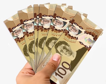 Personalized Canadian 100 Dollar Bill with Face, Custom Canada Play Money, Birthday Gag Gift, Graduation, Retirement