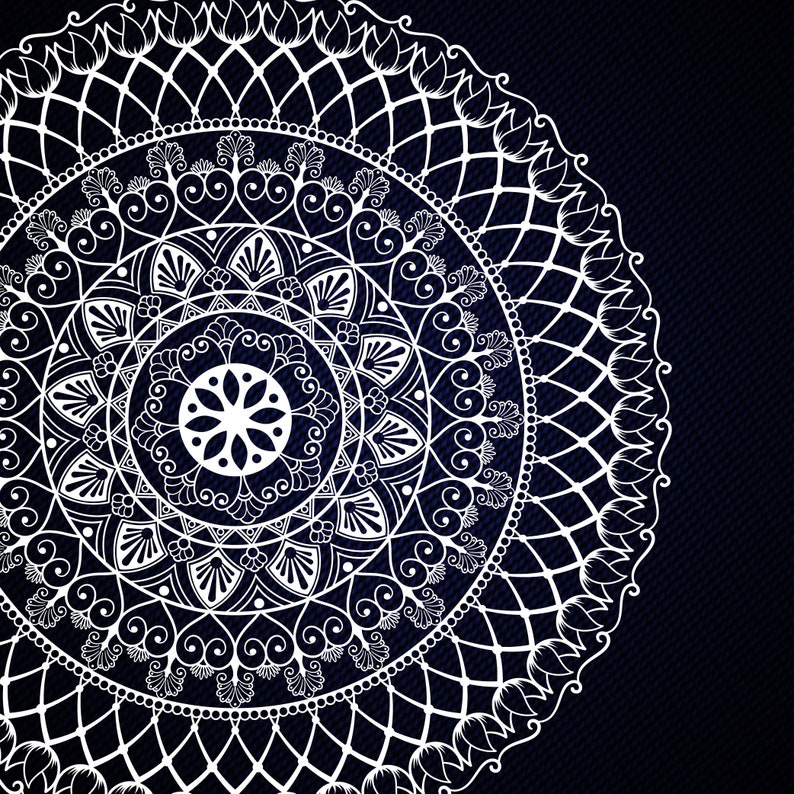 Download Mandala svg cut file Mandala clip art Silhouette cut file | Etsy