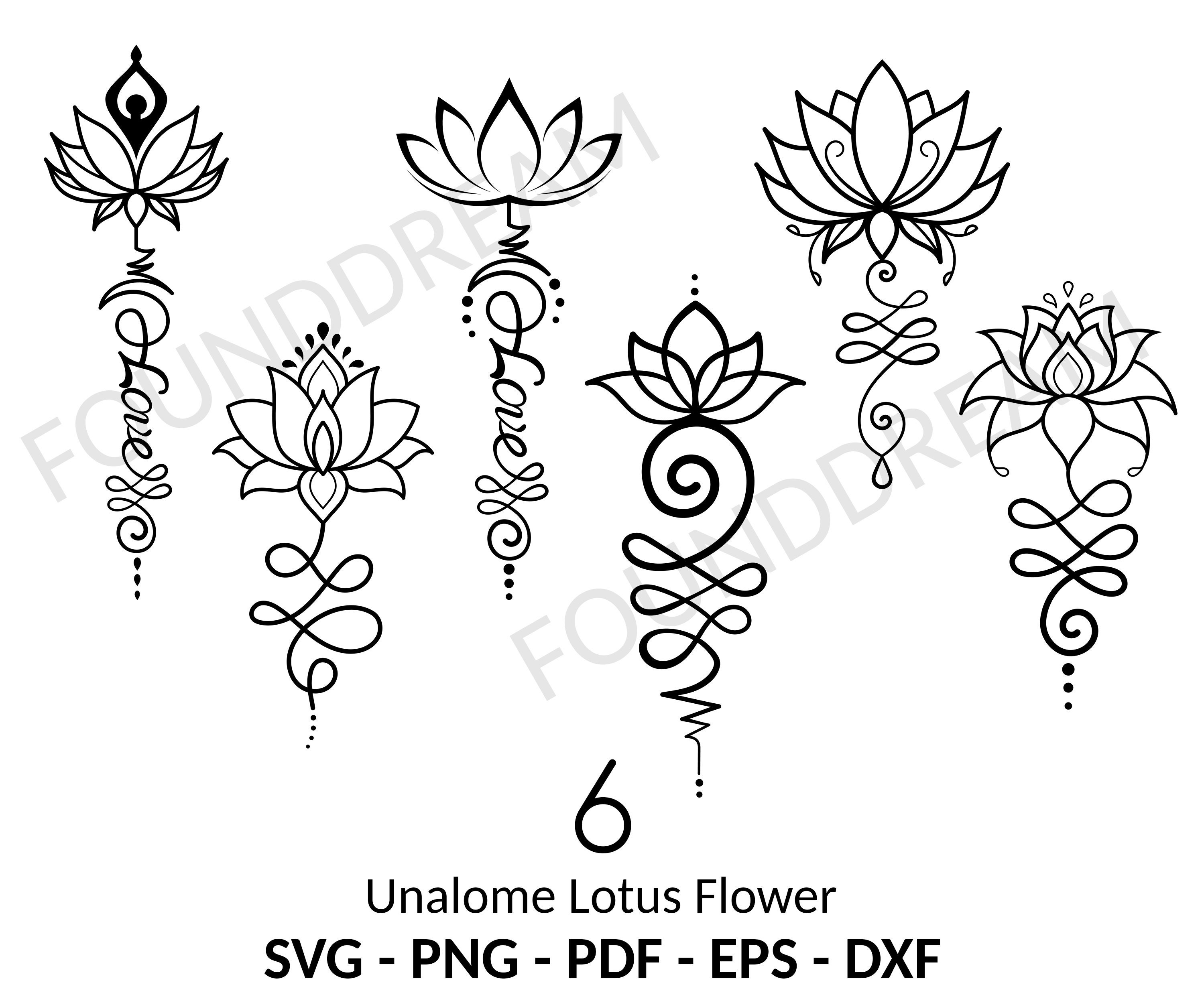Unalome Lotus Moon Tattoo Meaning - wide 2
