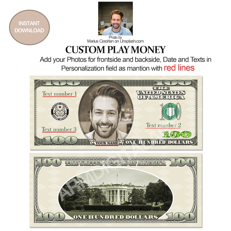 Fake Money Money Bill Art 20 Dollar Bill Digital Money