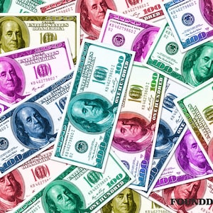 Bunte 100 Dollar Bill Kunst: 8 Farben Set (Digitale Datei)