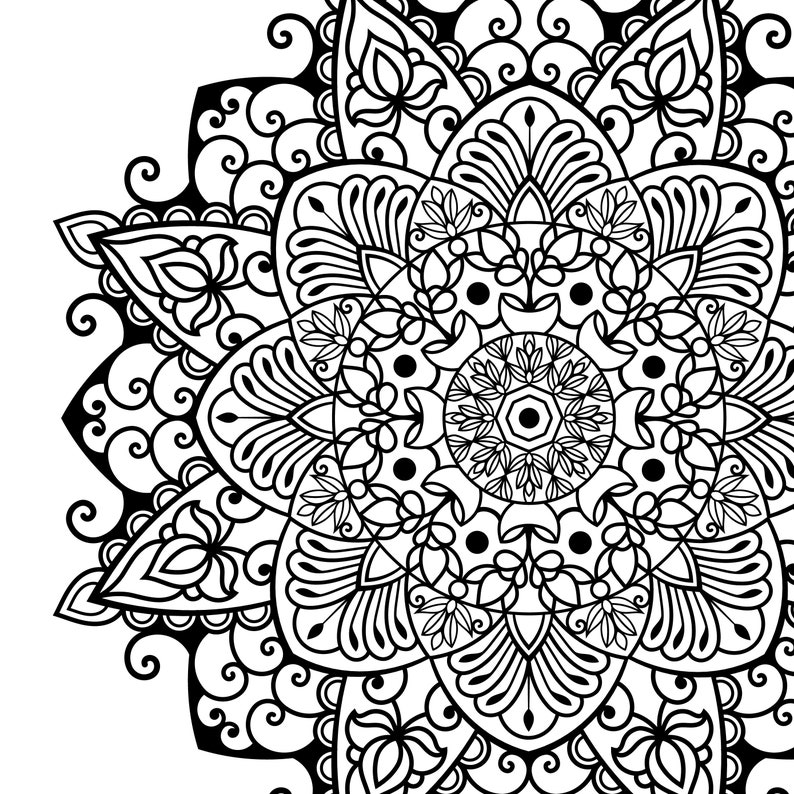 Download Mandala SVG cut file Mandala clip art Silhouette cut file ...