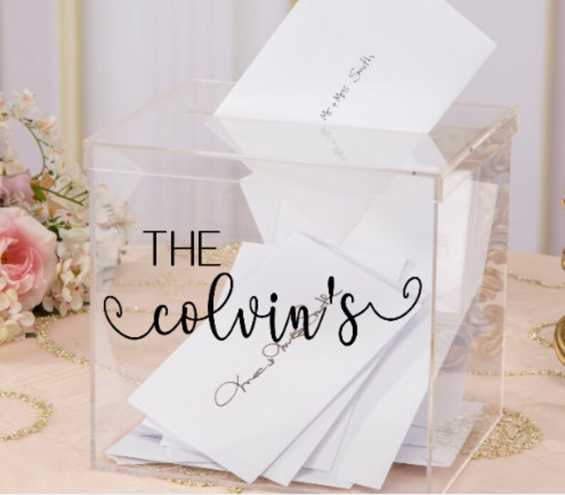 Customized Clear Acrylic Wedding Card Box Etsy