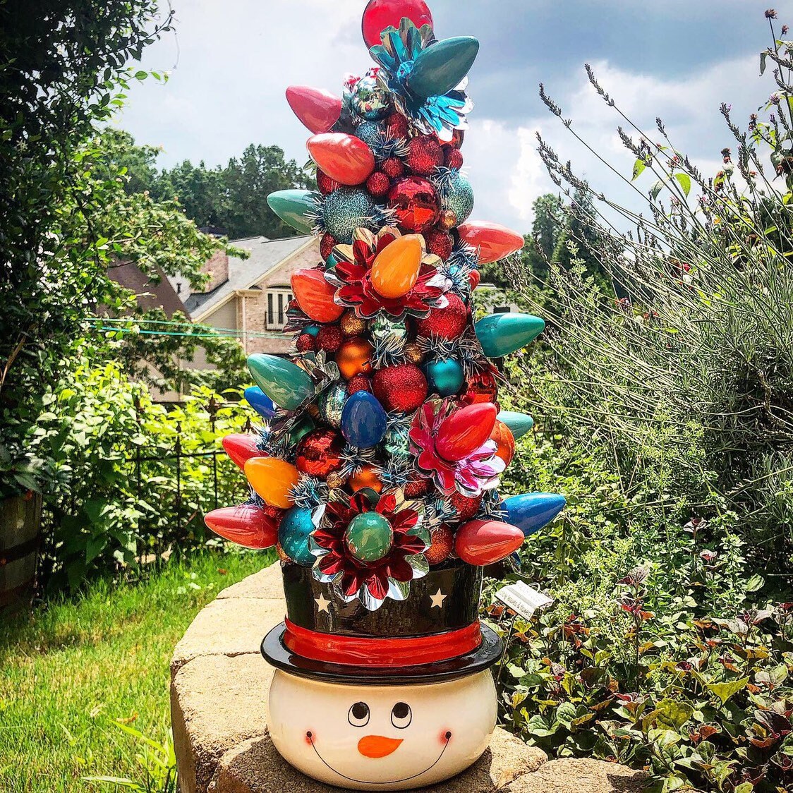 Kitschy vintage christmas light tabletop tree. Whimsical Etsy