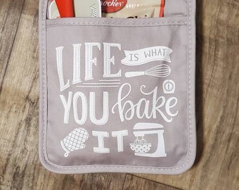 Potholder with cookie mix,Personalized Potholders,Gifts for the cook,Kitchen Decor,Christmas gifts,Birthday gifts,Co-worker gifts,