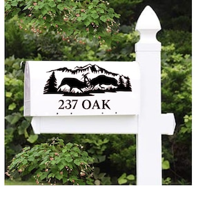 Mail Box, Fighting Bucks , Deer Hunting Decal , Vinyl Car Decals, Vinyl Car Window Decal, Deer Hunting, Hunting Decal, Hunting Decor