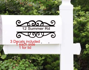 Custom Mailbox Monogram Sticker, Monogrammed Gifts, Monogram Decals, Mailbox Decals, Mailbox Decal Stickers, Mailbox Sticker Letters, Custom