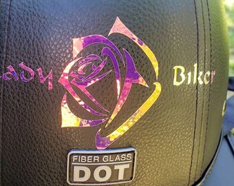 Lady Biker,Helmet sticker,Custom decals,Personalized Favors, Custom  Favors, Helmet Favors, Biker Favor Ideas,Helmet decals