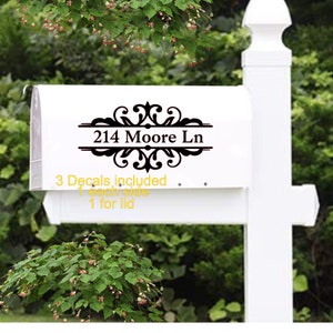 Mailbox Address Vinyl Decal Stickers Mail Box Vinyl Numbers Mailbox Curb Appeal Mailbox Decals House Numbers Home Address