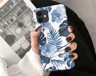 Blue Floral for iPhone 13 14 15 Pro Max case iPhone 11 iPhone 12 Mini iPhone XR iPhone XS iPhone 7 cover iPhone 8 iPhone SE 2020 o121
