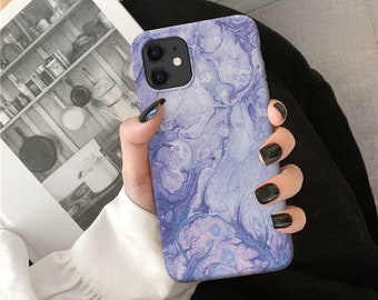 Purple Marble for iPhone 15 14 13 12 11 Pro Max case iPhone XR case iPhone XS Max Case iPhone X Case iPhone 7 Plus iPhone 8 Plus case  o153