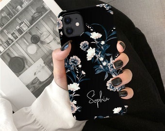 Black Flowers Huawei P30 pro P20 case Huawei P20 pro P30 Lite Huawei Mate 20 pro huawei p20 P Smart Huawei P10 P9 case honor 10 mate 10 o75