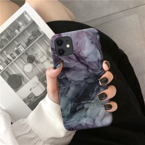 Eggplant Marble iPhone 15 14 13 12 11 Pro Max case iPhone XR case iPhone XS Max Apple Case iPhone X Case iPhone 7 8 Plus case tough o227