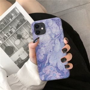Purple Marble for iPhone 15 14 13 12 11 Pro Max case iPhone XR case iPhone XS Max Case iPhone X Case iPhone 7 Plus iPhone 8 Plus case  o153