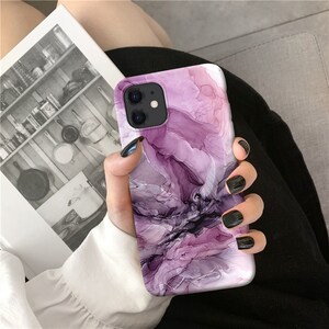 Lilac Marble iPhone 13 Pro 15 pro 14 Pro Max iPhone 11 Pro iPhone SE 2020 iPhone 12 Mini iPhone 7 8 iPhone xr iPhone XS Max o224