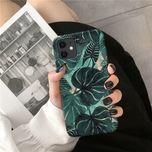 Green Leaves for Samsung Galaxy S23 S22 S21 case Samsung Note 10 case S9 plus case S9 Note 9 S8 plus Samsung A10e A50 A70 A40 A20e Hard o132