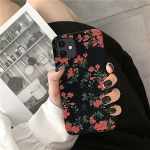 Red Flowers for Samsung Galaxy S20 S10 case Samsung Note 10 S10 case S9 plus case S9 Note 9 S8 plus Samsung A50 A70 A20 A30 A40 Hard o124