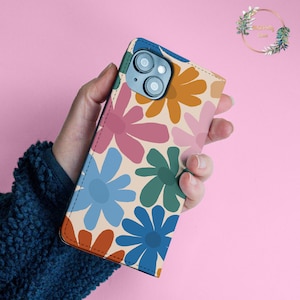 Étui portefeuille à rabat floral pour iPhone 15 14 13 Pro Max X XS SE pour Galaxy S22 S21 S20 S10 Plus Ultra Google Pixel 6a 6 5 4 porte-cartes wallet24