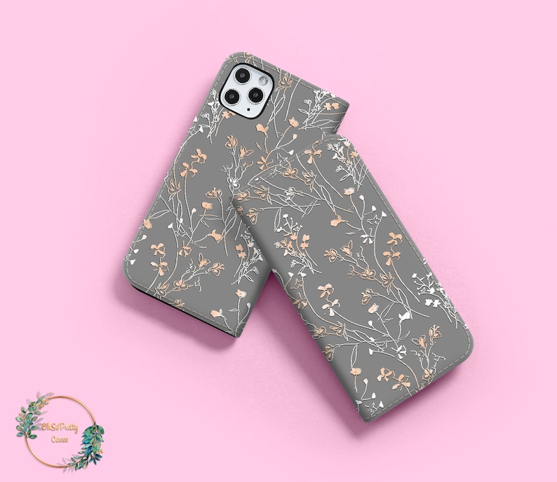 Floral Wallet Flip Case for iPhone 15 14 12 Pro Max X XS SE for Samsung Galaxy S22 S21 S20 S10 Plus Note Google Pixel 6a 6 5 4 Card Holder image 8