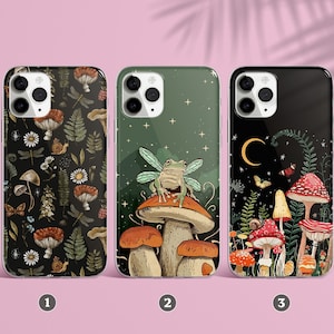 Mushrooms Clear case Moto G Stylus Moto G8 Power Moto Edge Plus Flowers Moto G9 Plus Moto One Action 5G  Moto X4 Moto G6 Plus msh1-