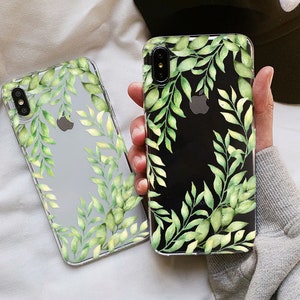 Green Leaves iPhone 15 14 13 12 iPhone 12 pro max IPhone 11 iphone X max iPhone XR iPhone XS iPhone 8 plus iPhone SE 2022 apple case  84