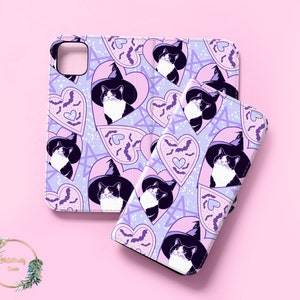 Halloween Flip Case for iPhone 15 14 13 12 Pro Max X XS SE for Samsung Galaxy S22 S21 S20 S10 Plus Ultra Google Pixel 6a 6 5 4 Card Holder