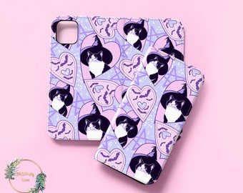 Halloween Flip Case for iPhone 17 16 15 14 13 12 Pro Max X XS SE for Samsung Galaxy S26 S25 S24 S23 Ultra S22 S21 S20 S10 Plus Card Holder