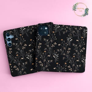 Funda de cuero con tapa Wild Flowers para iPhone 14, 16, 15 Pro Max, 13, 12, 11, 8, 7, Pixel 9 Pro, 6A, 7A, 8A, Samsung S24, S23, S22, S21, S20, Galaxy Wallet94