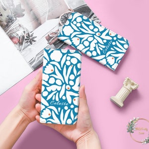 Funda tipo cartera personalizada de piel sintética para Google Pixel 8, 7a, 9, 6a, 8a, iPhone 15 Pro Max, 14 Plus, 16, 13 y 12, Samsung S25, S24 y S23.