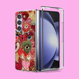 Retro phone case for Samsung Galaxy Z Flip 7 FE 6 3 4 5 5g phone case Galaxy Z Fold 7 FE 6 5 4 5G cute case oh9_1