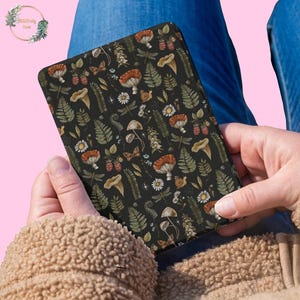 Avtagbart Kindle-fodral med svampmotiv, Paperwhite 2024 2022, 12:e 11:e raden, Oasis 2, 3, Gen 5, 6,8 inch, Colorsoft Kindle Scribe, present till bokälskare