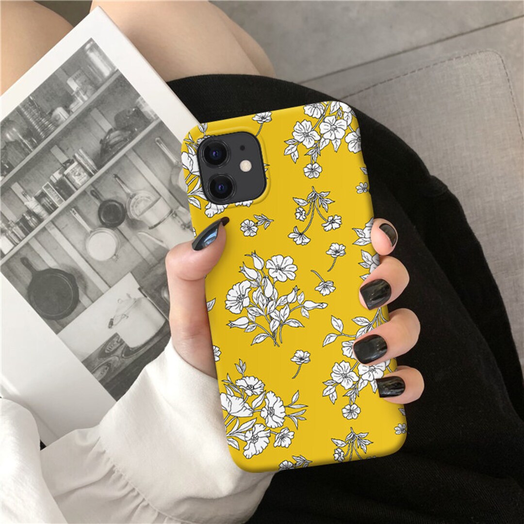 Yellow Floral Iphone 11 Pro Max Case Iphone XR Case Iphone XS Etsy