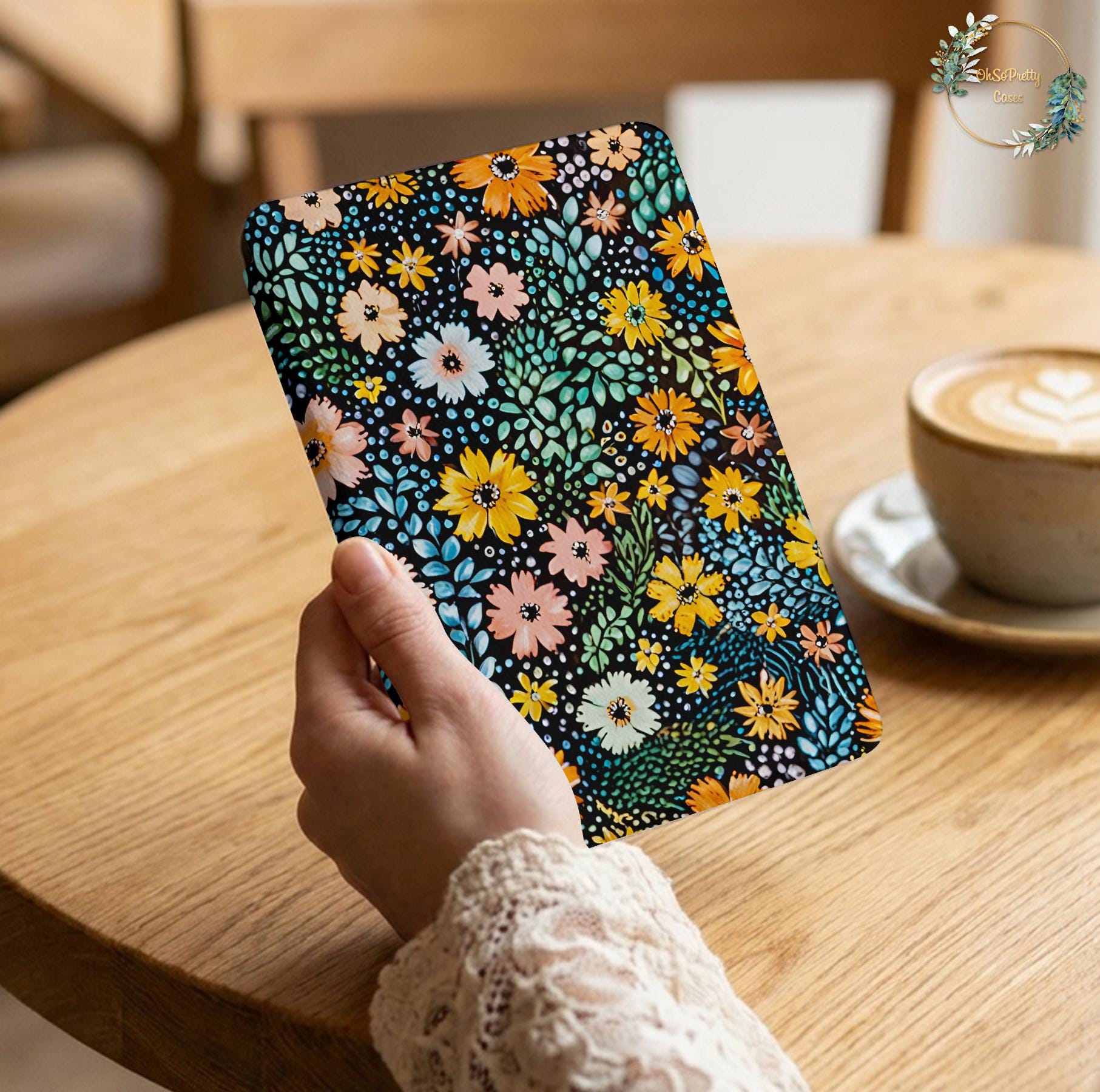 O*す様 オークションKindle colorsoft16GB 美品本体ケース、 Floral Detachable Kindle Case Paperwhite 2024 2022 Cover 12th 11th