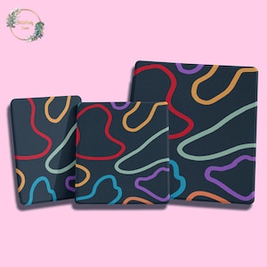 Colorful Line Art Kindle Case Paperwhite 2024 2022 Cover 12th 11th Kobo cover Oasis 2 3 Gen 5 6 inc Colorsoft Kindle Scribe Book Lover Gift